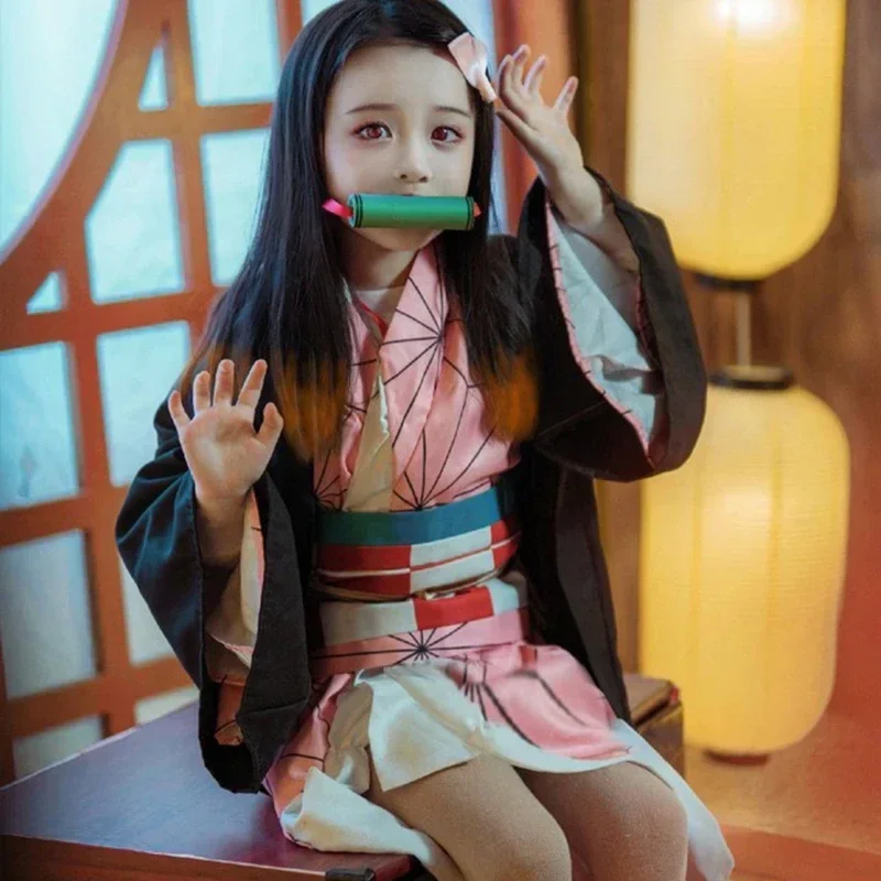 Demon Slayer Haori - Fantasia de Cosplay Anime Kamado Nezuko,