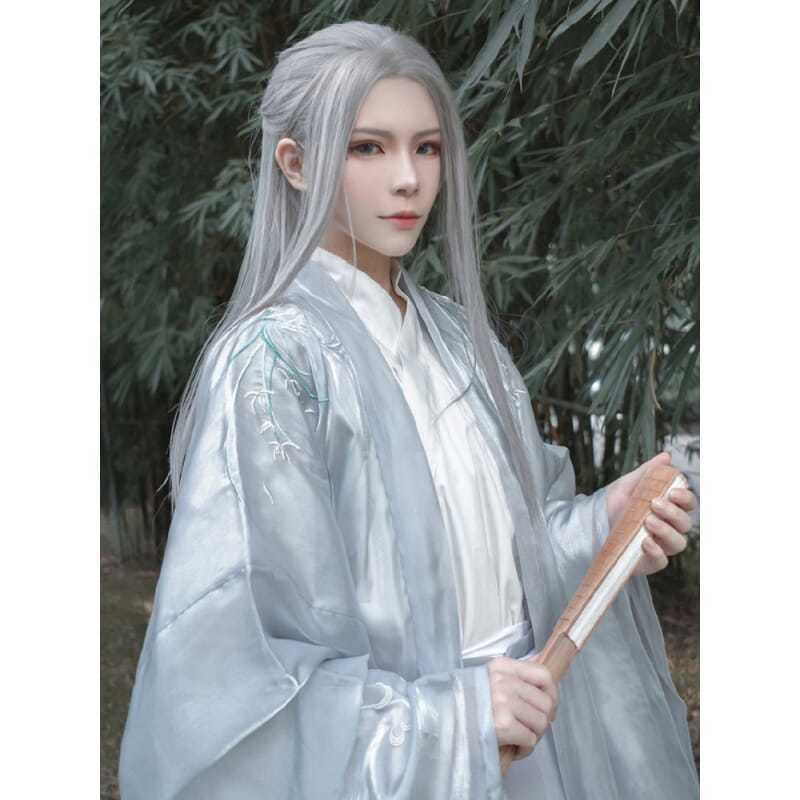 Anime Cosplay Japanese - Peruca Masculina Hanfu de Cabelo Liso