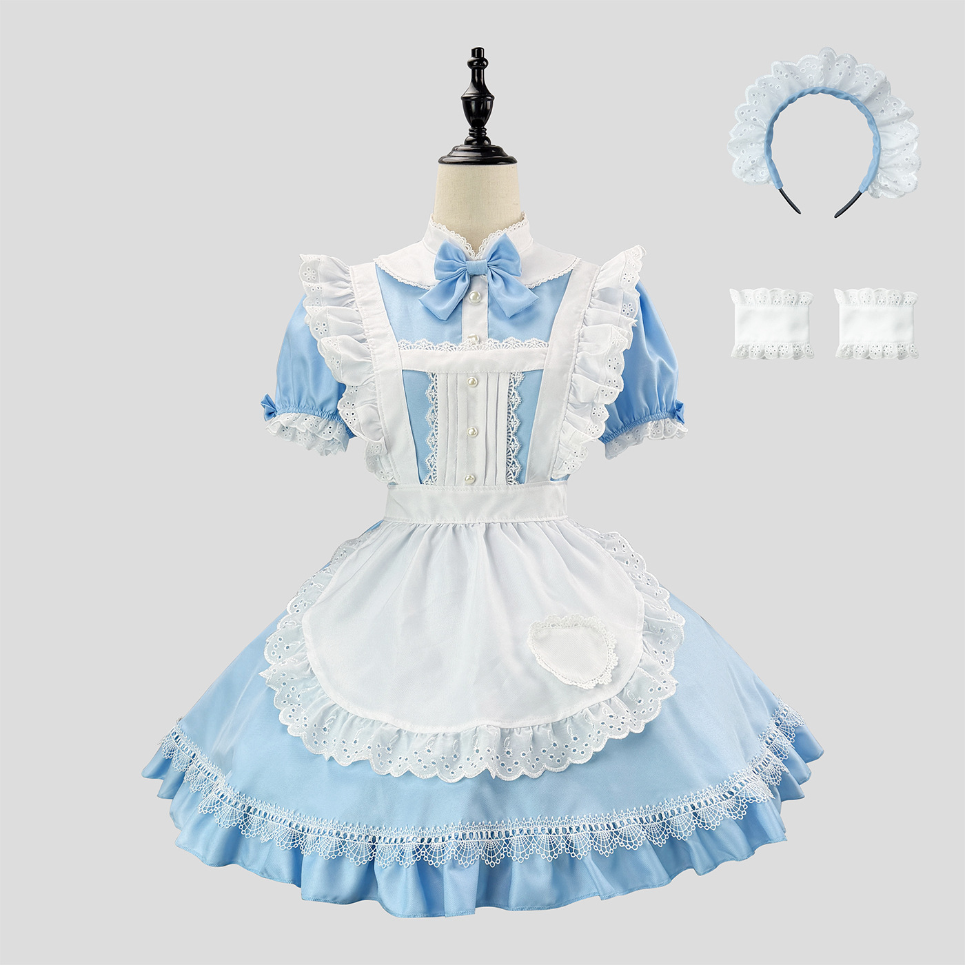 Anime Cosplay Plus Size - Fantasia de Maid Lolita Feminina Adorável