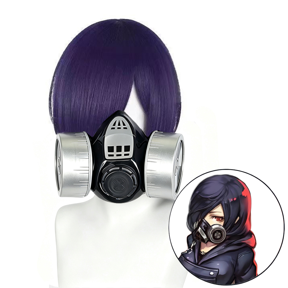 Tokyo Ghoul Mask - Peruca de Cosplay Touka Kirishima de