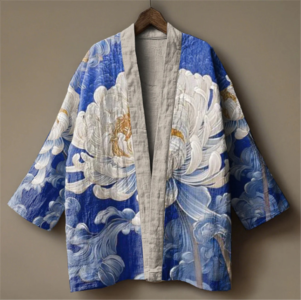 Demon Slayer Haori - Kimono com Estampa de Grua Japonesa
