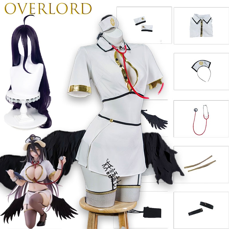 Anime Cosplay Nurse - Fantasia de Cosplay OVERLORD Albedo Enfermeira,