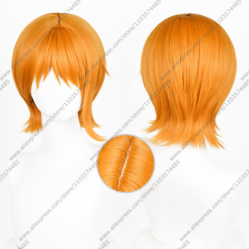 Anime Cosplay Name - Anime nami cosplay perucas 30cm laranja