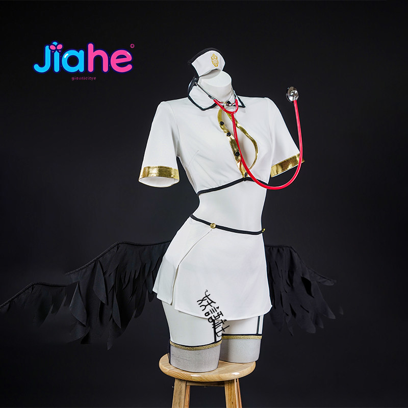 Anime Cosplay Nurse - Fantasia de Cosplay Albedo de Overlord,