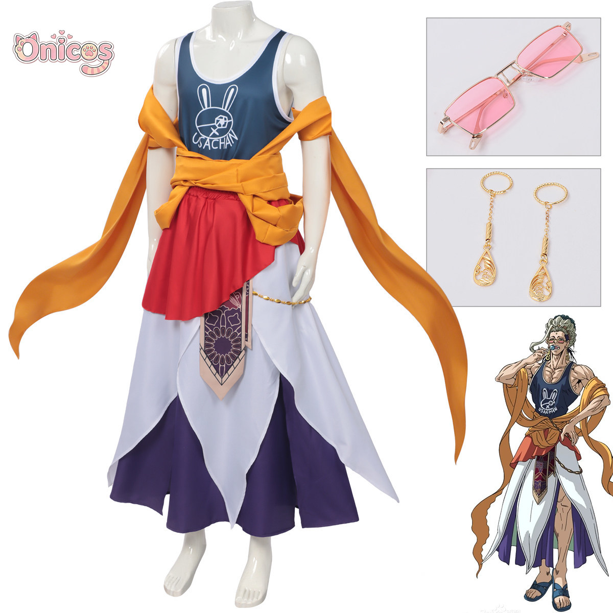 Fantasia de Cosplay do Buda de - Anime Cosplay Outfit avaliação e preço