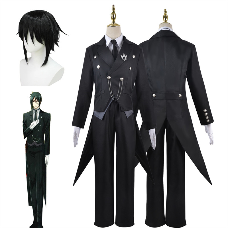 Preto mordomo sebastian michae - Anime Cosplay Japanese avaliação e preço