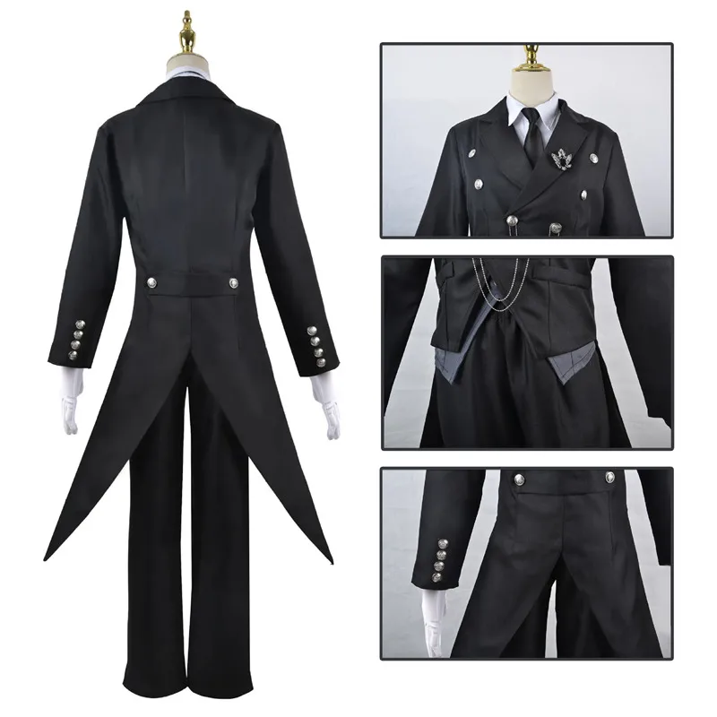 Preto mordomo sebastian michae - Anime Cosplay Japanese avaliação e preço