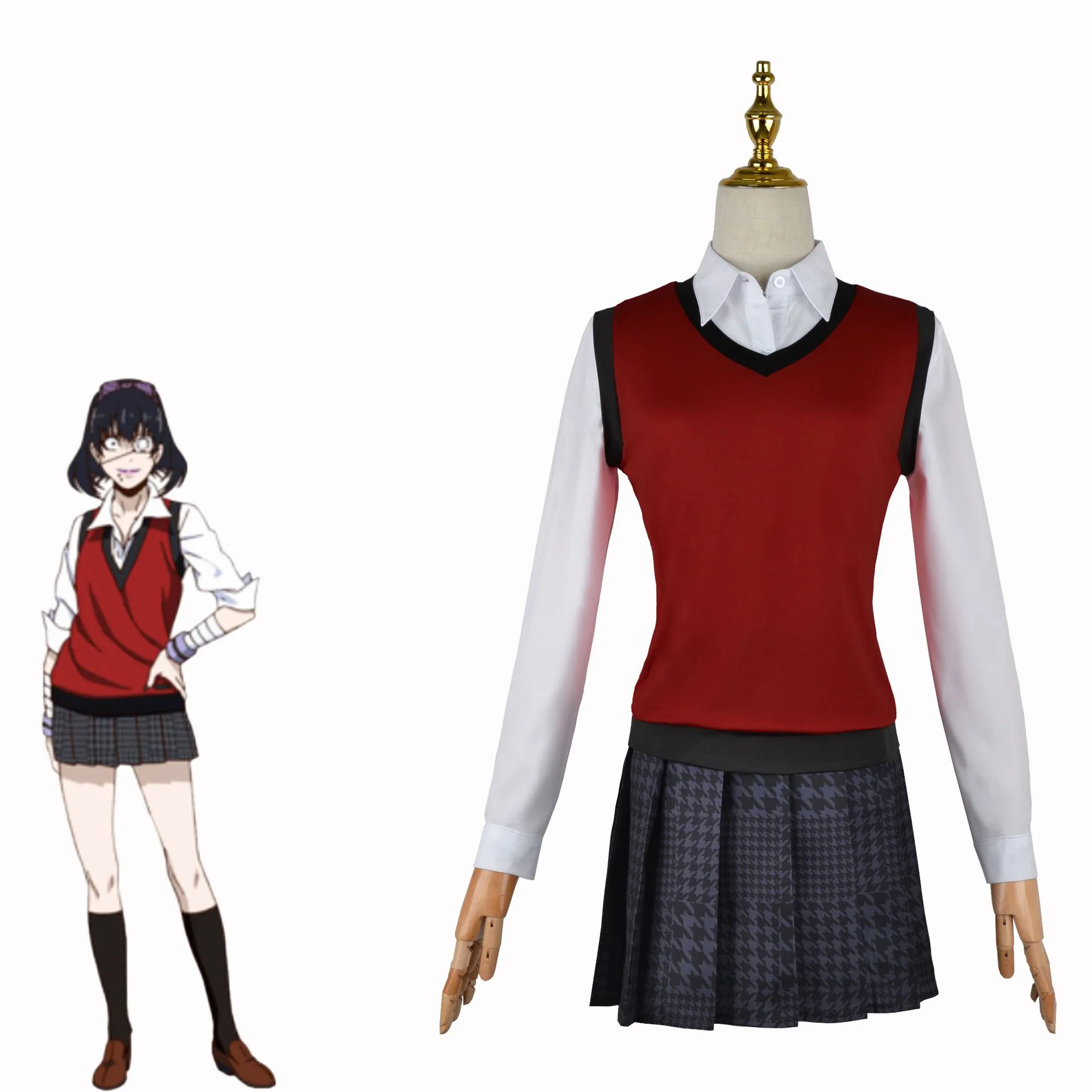 Uniforme escolar japonês colet - Anime Cosplay Kakegurui avaliação e preço