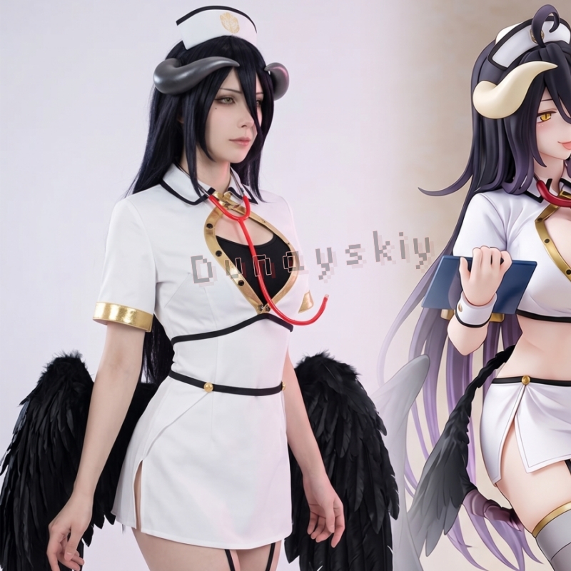 Fantasia Cosplay OVERLORD Albe - Anime Cosplay Nurse avaliação e preço