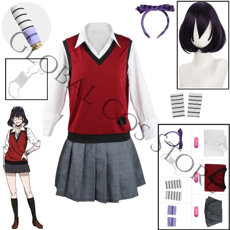 Fantasia de Cosplay Midari Iki - Anime Cosplay Kakegurui avaliação e preço