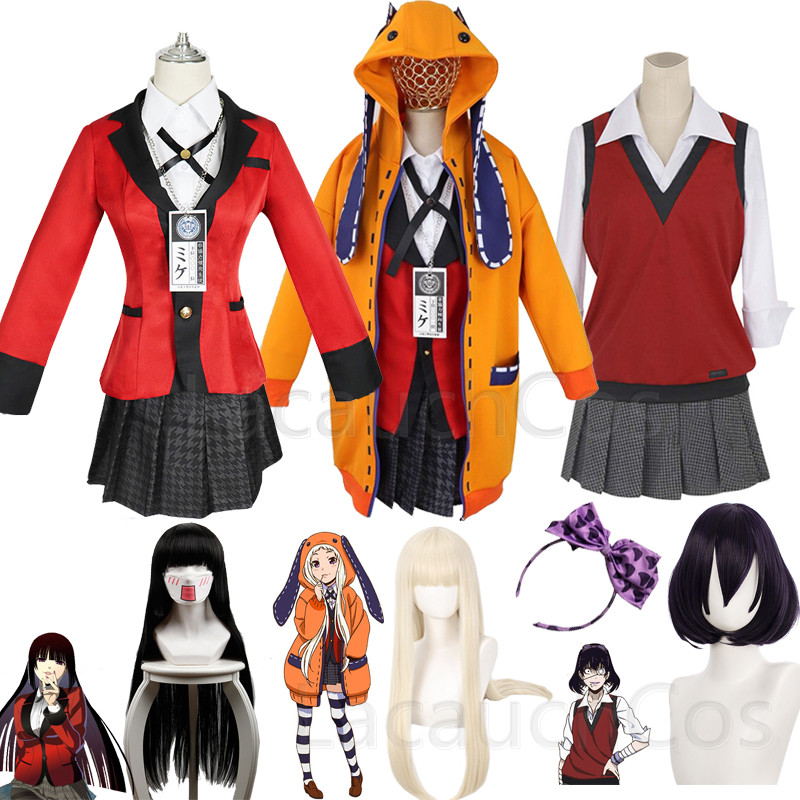 Jabami Yumeko Cosplay Escola T - Anime Cosplay Kakegurui avaliação e preço