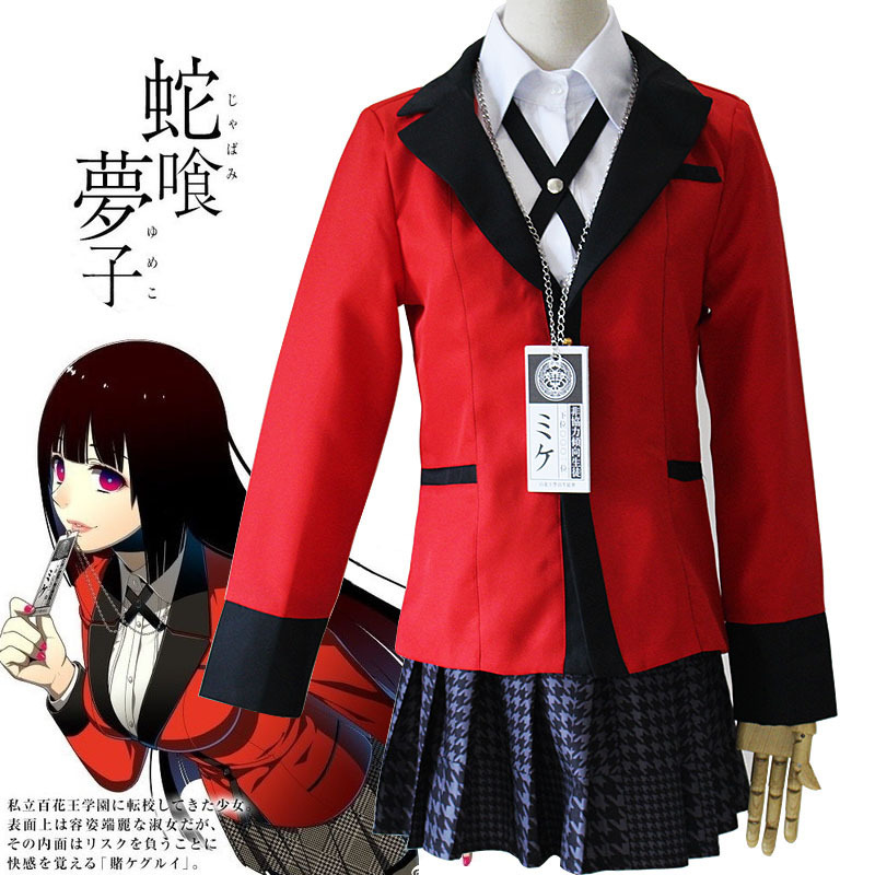 Jabami Yumeko Cosplay Escola T - Anime Cosplay Kakegurui avaliação e preço