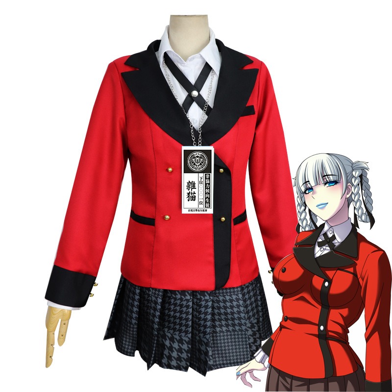 Fantasia de Cosplay Jabami Yum - Anime Cosplay Kakegurui avaliação e preço