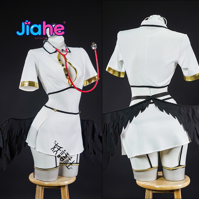 Fantasia de Cosplay Albedo de  - Anime Cosplay Nurse avaliação e preço